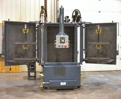 dual parts loading door cabinet washer
